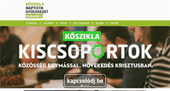 Desktop Screenshot of kosziklagyulekezet.hu